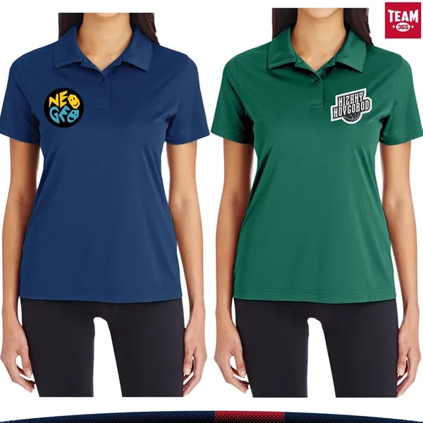 Team 365® Ladies Polyester Polo Shirt - Team 365® Ladies Polyester Polo Shirt - Image 1 of 4