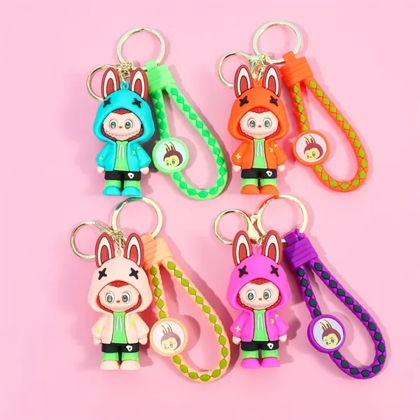 Labubu Cartoon Doll Backpack Pendant Car Keychain - Labubu Cartoon Doll Backpack Pendant Car Keychain - Image 0 of 7