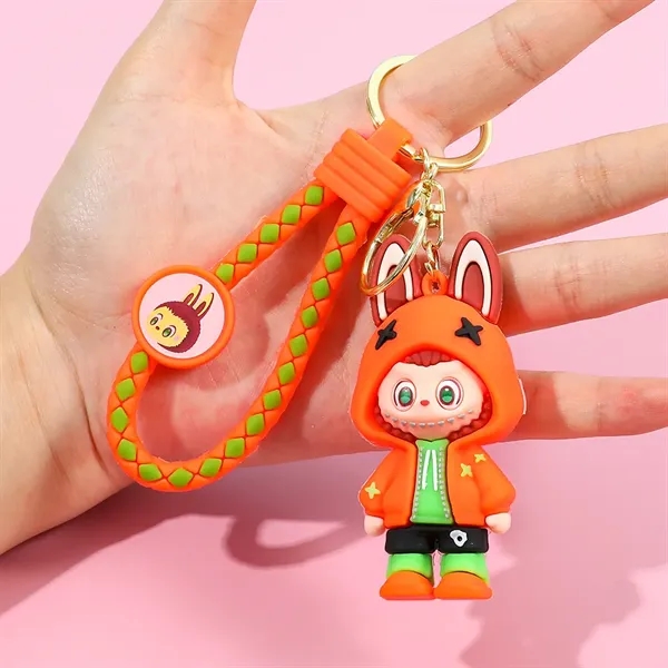 Labubu Cartoon Doll Backpack Pendant Car Keychain - Labubu Cartoon Doll Backpack Pendant Car Keychain - Image 3 of 7