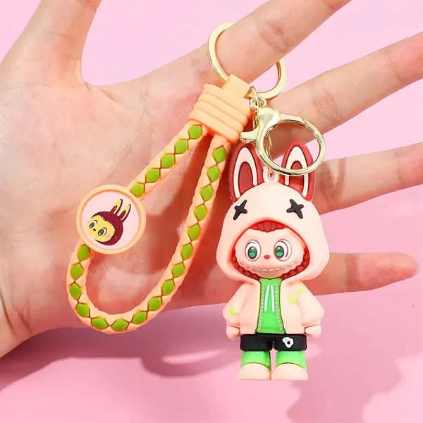 Labubu Cartoon Doll Backpack Pendant Car Keychain - Labubu Cartoon Doll Backpack Pendant Car Keychain - Image 4 of 7