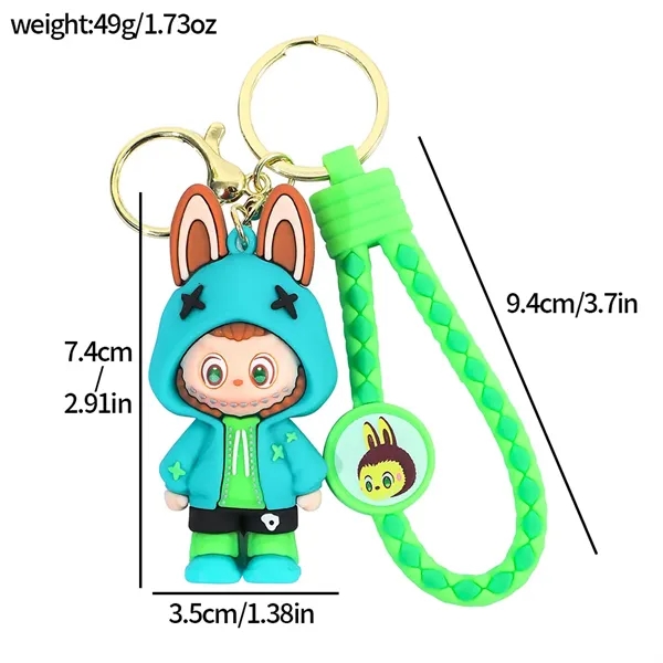 Labubu Cartoon Doll Backpack Pendant Car Keychain - Labubu Cartoon Doll Backpack Pendant Car Keychain - Image 7 of 7