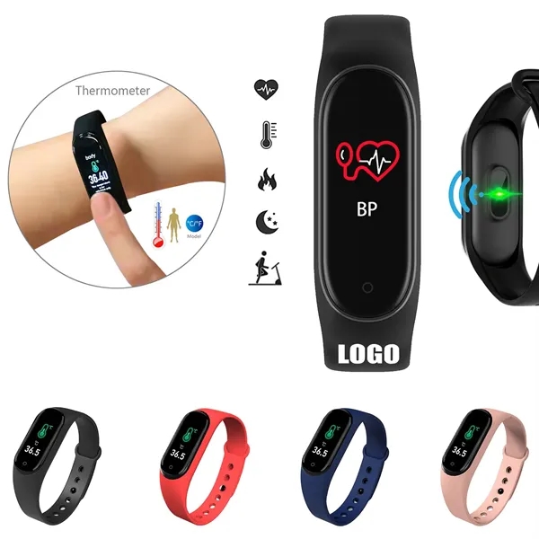 Thermometer Sports Tracker Smart Watch Fitness Bracelet - Thermometer Sports Tracker Smart Watch Fitness Bracelet - Image 0 of 8