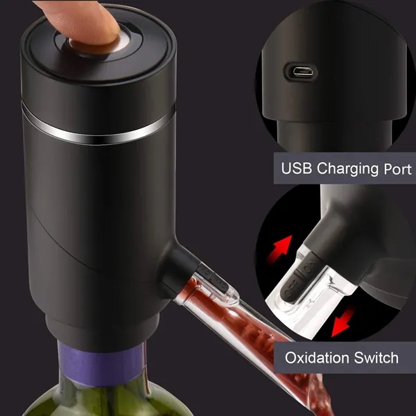 Rechargeable Electric Wine Decanter Aerator & Dispenser - Rechargeable Electric Wine Decanter Aerator & Dispenser - Image 2 of 4