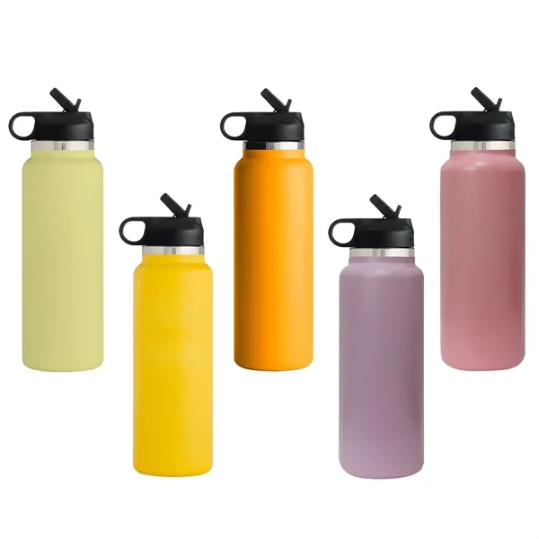 40 Oz Hdr Flask Water Bottle Straw Sip Lid - 40 Oz Hdr Flask Water Bottle Straw Sip Lid - Image 1 of 7