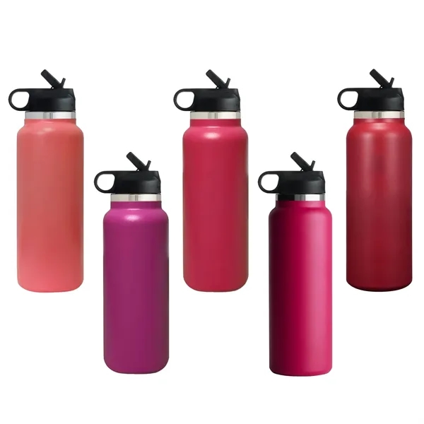 40 Oz Hdr Flask Water Bottle Straw Sip Lid - 40 Oz Hdr Flask Water Bottle Straw Sip Lid - Image 2 of 7