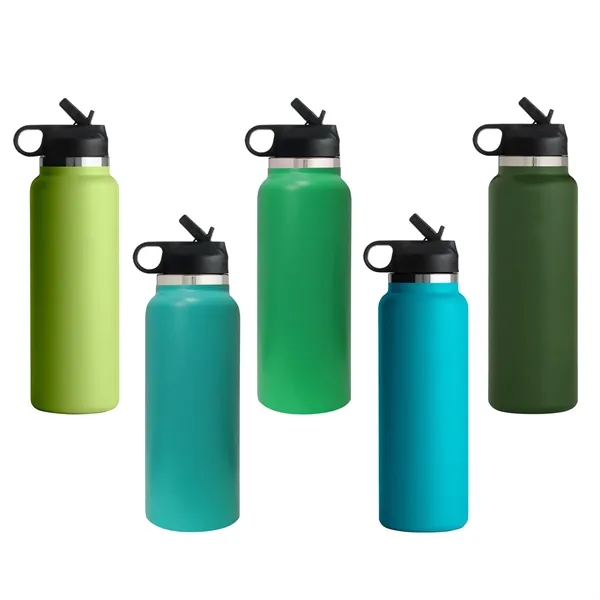 40 Oz Hdr Flask Water Bottle Straw Sip Lid - 40 Oz Hdr Flask Water Bottle Straw Sip Lid - Image 5 of 7