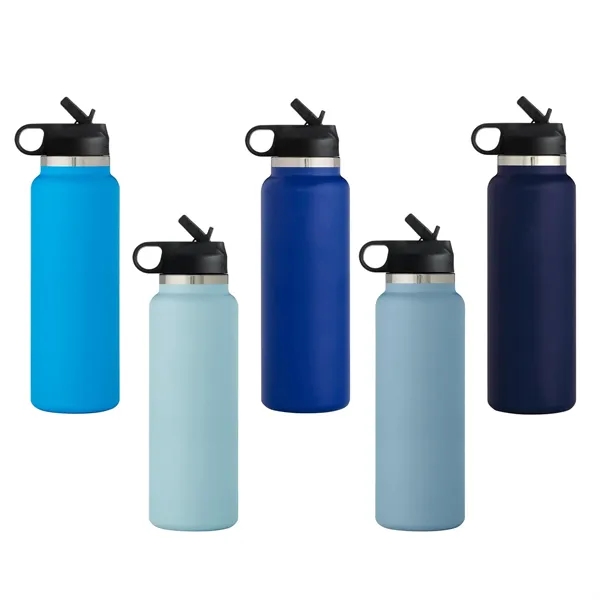 40 Oz Hdr Flask Water Bottle Straw Sip Lid - 40 Oz Hdr Flask Water Bottle Straw Sip Lid - Image 4 of 7