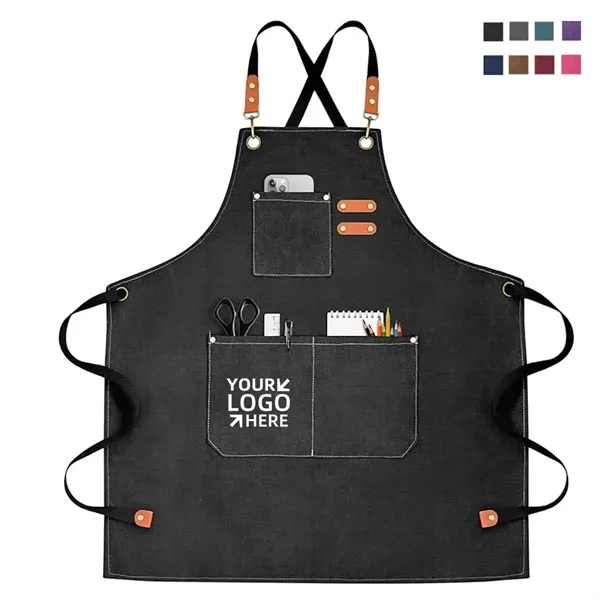 Canvas Cross Back Aprons - Canvas Cross Back Aprons - Image 0 of 5