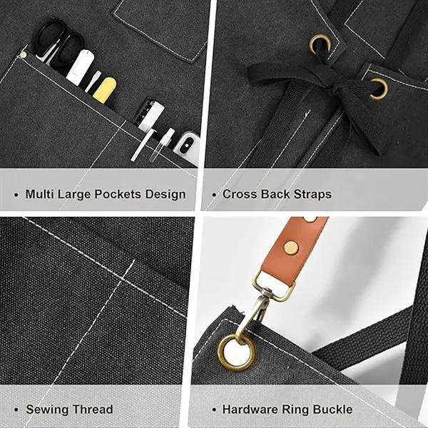 Canvas Cross Back Aprons - Canvas Cross Back Aprons - Image 1 of 5