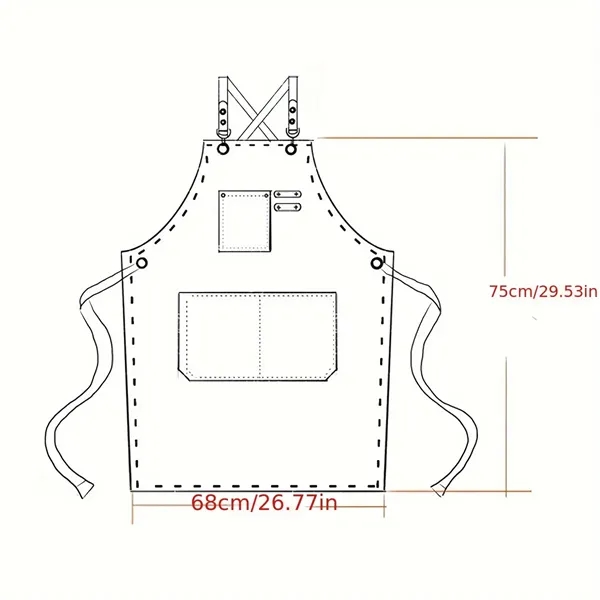 Canvas Cross Back Aprons - Canvas Cross Back Aprons - Image 5 of 5