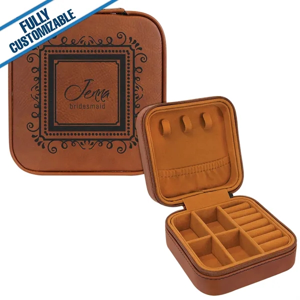4x4 Engraved Leatherette Square Jewelry Box - Fully Custom - 4x4 Engraved Leatherette Square Jewelry Box - Fully Custom - Image 12 of 18
