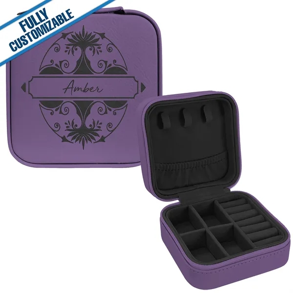 4x4 Engraved Leatherette Square Jewelry Box - Fully Custom - 4x4 Engraved Leatherette Square Jewelry Box - Fully Custom - Image 11 of 18