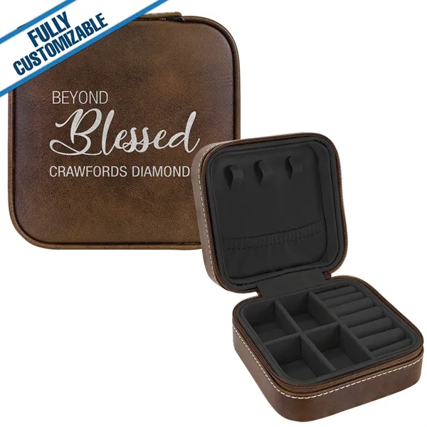 4x4 Engraved Leatherette Square Jewelry Box - Fully Custom - 4x4 Engraved Leatherette Square Jewelry Box - Fully Custom - Image 6 of 18