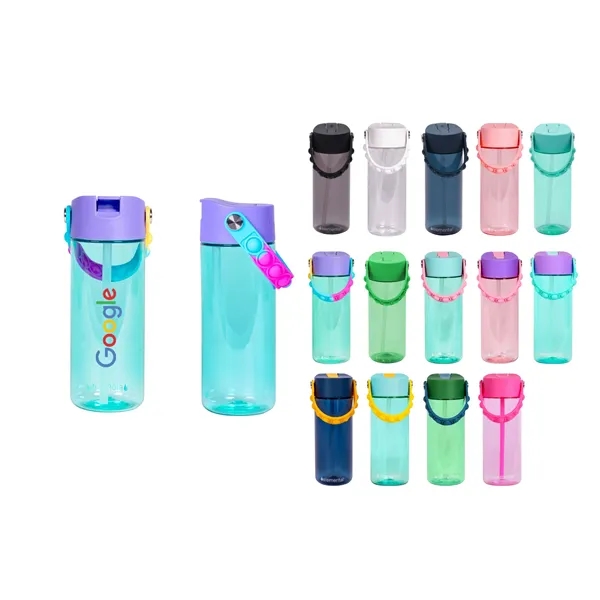 Elemental® Splash Pop Fidget 18oz Tritan Water Bottle - Elemental® Splash Pop Fidget 18oz Tritan Water Bottle - Image 0 of 19