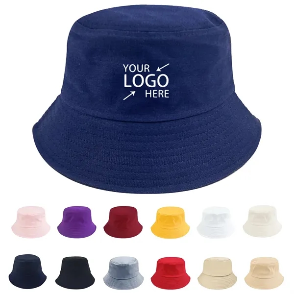 Custom Summer Plain Colour Cotton Bucket Hat - Custom Summer Plain Colour Cotton Bucket Hat - Image 0 of 4
