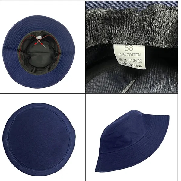 Custom Summer Plain Colour Cotton Bucket Hat - Custom Summer Plain Colour Cotton Bucket Hat - Image 2 of 4