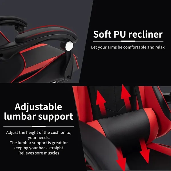 Ergonomic E-sports Office Chair, Reclining & Rotating - Ergonomic E-sports Office Chair, Reclining & Rotating - Image 3 of 4
