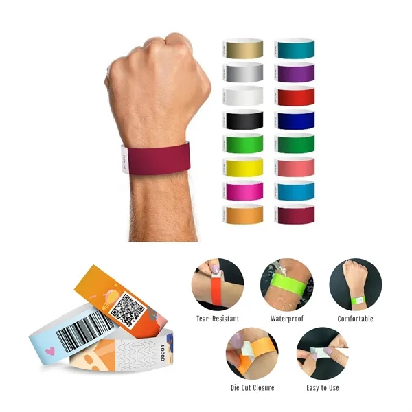 3/4 Inch Tyvek Event Identification Barcord Wristband - 3/4 Inch Tyvek Event Identification Barcord Wristband - Image 0 of 1