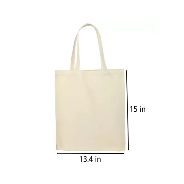 Custom Logo/Full Color Reusable Canvas Tote Bag - Custom Logo/Full Color Reusable Canvas Tote Bag - Image 3 of 3
