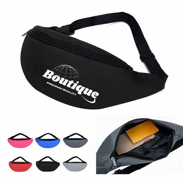 Unisex Travel Waist Pack With Zippered Pocket Organizer - Unisex Travel Waist Pack With Zippered Pocket Organizer - Image 0 of 3