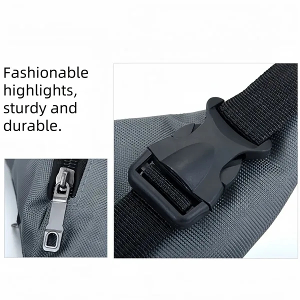 Unisex Travel Waist Pack With Zippered Pocket Organizer - Unisex Travel Waist Pack With Zippered Pocket Organizer - Image 2 of 3