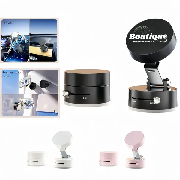 Vacuum Magnetic Car Phone Mount With Foldable Stand - Vacuum Magnetic Car Phone Mount With Foldable Stand - Image 0 of 5