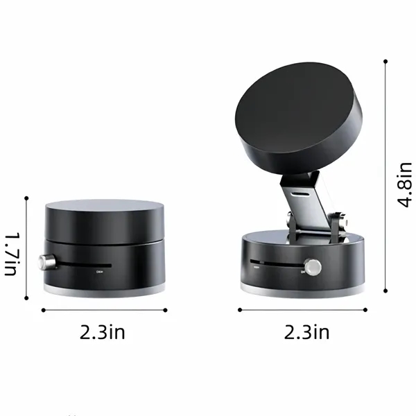 Vacuum Magnetic Car Phone Mount With Foldable Stand - Vacuum Magnetic Car Phone Mount With Foldable Stand - Image 1 of 5