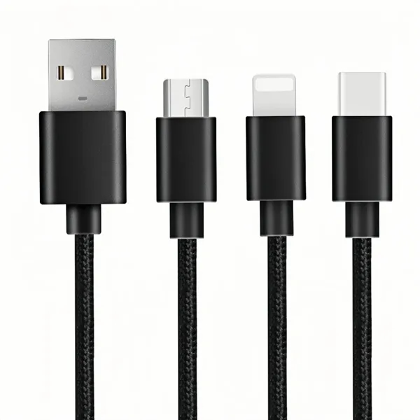 3-In-1 Charging Cable Keychain With USB & Multi Tips - 3-In-1 Charging Cable Keychain With USB & Multi Tips - Image 4 of 4