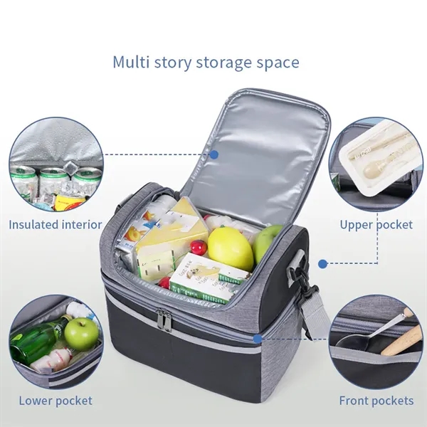 Multicolor Large Capacity Lunch Box Cooler Beer Bag - Multicolor Large Capacity Lunch Box Cooler Beer Bag - Image 2 of 6