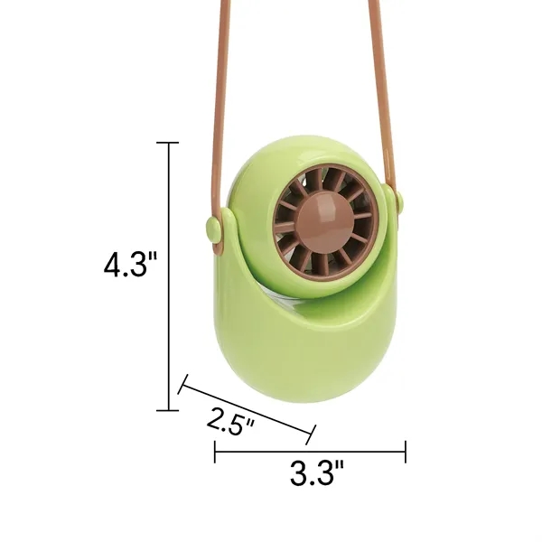 Mini Hanging Neck Fan With Lanyard - Mini Hanging Neck Fan With Lanyard - Image 1 of 4