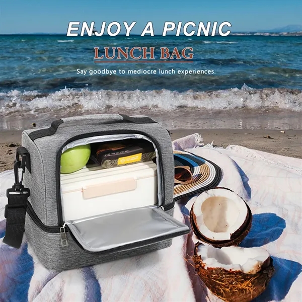 Portable Dual Large Insulated Lunch Box Cooler Beer Bags - Portable Dual Large Insulated Lunch Box Cooler Beer Bags - Image 3 of 6