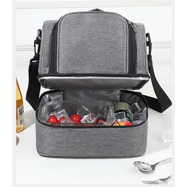 Portable Dual Large Insulated Lunch Box Cooler Beer Bags - Portable Dual Large Insulated Lunch Box Cooler Beer Bags - Image 5 of 6