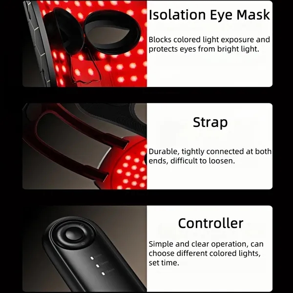Red Light Therapy Mask For Youthful Glowing Skin At Home - Red Light Therapy Mask For Youthful Glowing Skin At Home - Image 2 of 4