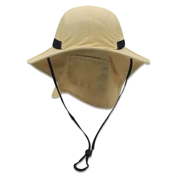 Safari boonie flap back hat with hidden pocket - Safari boonie flap back hat with hidden pocket - Image 5 of 19