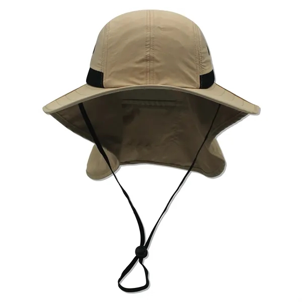Safari boonie flap back hat with hidden pocket - Safari boonie flap back hat with hidden pocket - Image 11 of 19