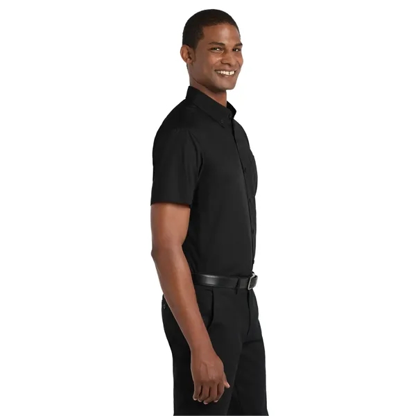 Port Authority Short Sleeve Carefree Poplin Shirt. - Port Authority Short Sleeve Carefree Poplin Shirt. - Image 2 of 24