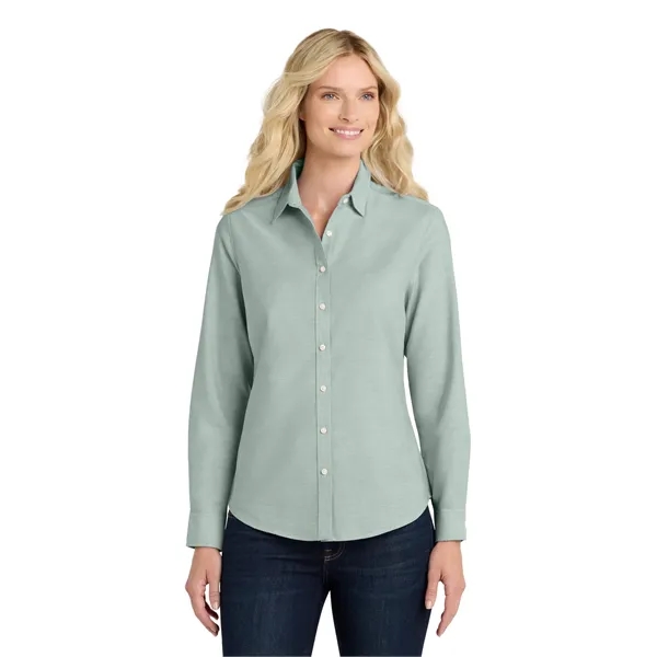 Port Authority Women's SuperPro Oxford Shirt. - Port Authority Women's SuperPro Oxford Shirt. - Image 5 of 29