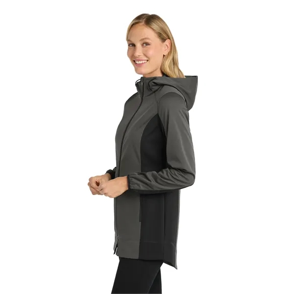 Port Authority Women's Active Hooded Soft Shell Jacket. - Port Authority Women's Active Hooded Soft Shell Jacket. - Image 7 of 14