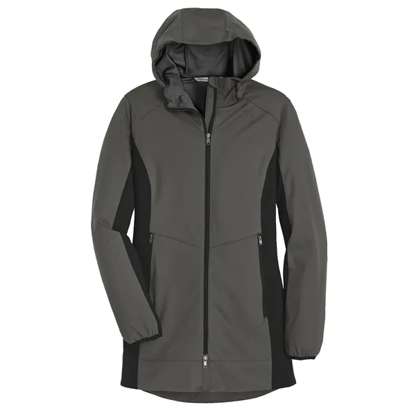Port Authority Women's Active Hooded Soft Shell Jacket. - Port Authority Women's Active Hooded Soft Shell Jacket. - Image 8 of 14