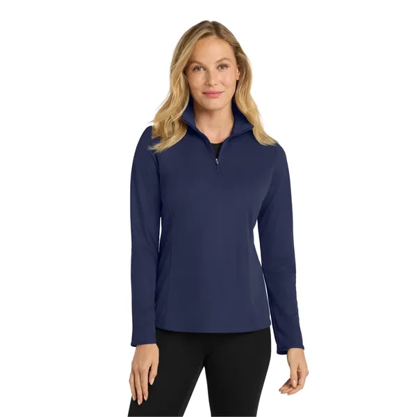Port Authority Women's Pinpoint Mesh 1/2-Zip . - Port Authority Women's Pinpoint Mesh 1/2-Zip . - Image 10 of 14