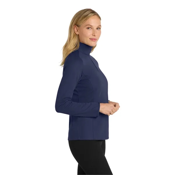 Port Authority Women's Pinpoint Mesh 1/2-Zip . - Port Authority Women's Pinpoint Mesh 1/2-Zip . - Image 12 of 14