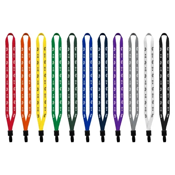 1/2" Polyester Lanyard with Non-Swivel Plastic Hook - 1/2" Polyester Lanyard with Non-Swivel Plastic Hook - Image 0 of 7