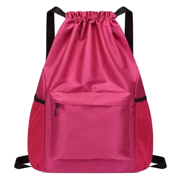 Basketball Drawstring Backpack Bag - Basketball Drawstring Backpack Bag - Image 1 of 2