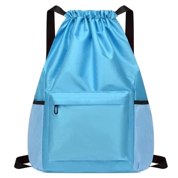 Basketball Drawstring Backpack Bag - Basketball Drawstring Backpack Bag - Image 2 of 2