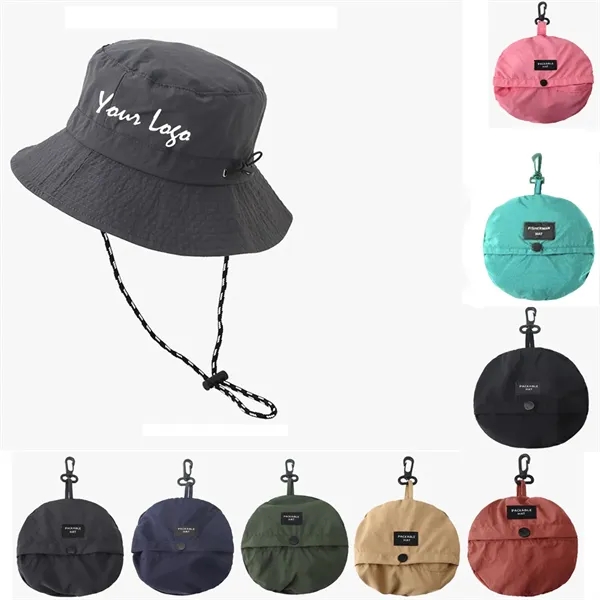 Unisex Packable Bucket Hat Waterproof Sun Cap - Unisex Packable Bucket Hat Waterproof Sun Cap - Image 0 of 3
