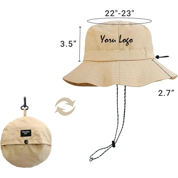 Unisex Packable Bucket Hat Waterproof Sun Cap - Unisex Packable Bucket Hat Waterproof Sun Cap - Image 1 of 3