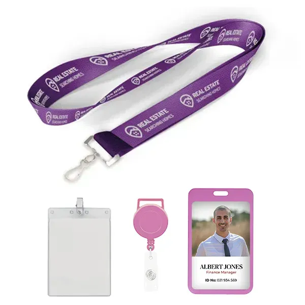 Custom Silk Screen Print Polyester Lanyard - Custom Silk Screen Print Polyester Lanyard - Image 0 of 2