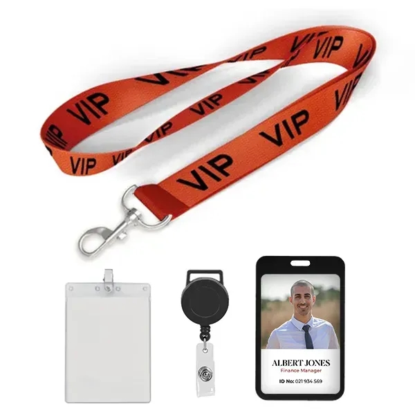 Custom Silk Screen Print Polyester Lanyard - Custom Silk Screen Print Polyester Lanyard - Image 0 of 2