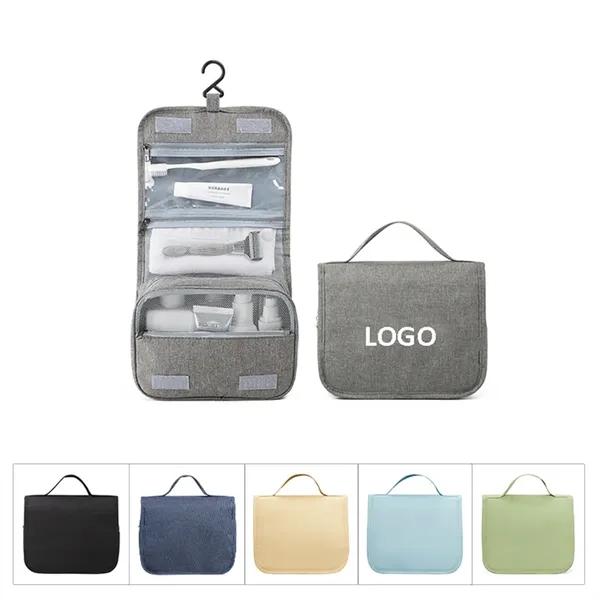 Hanging Compact Hygiene Bag - 3 Compartments Foldable - Hanging Compact Hygiene Bag - 3 Compartments Foldable - Image 0 of 2