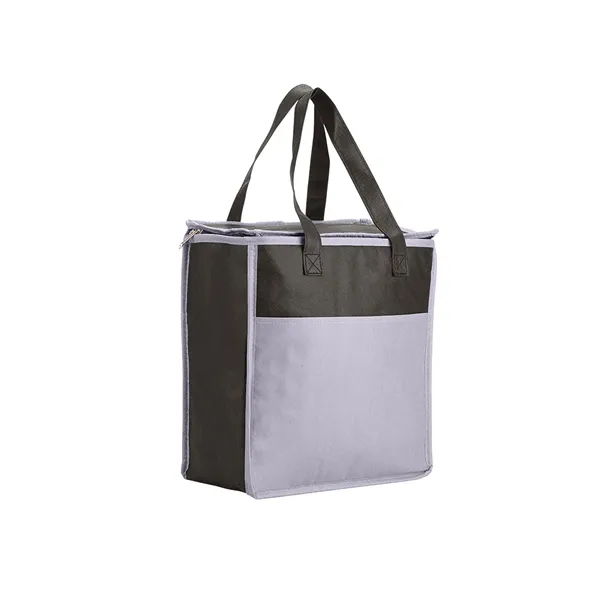 Two-Tone Flat Top Insulated Non-Woven Shopping... - Two-Tone Flat Top Insulated Non-Woven Shopping... - Image 2 of 8